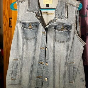 Light Blue Denim Vest